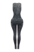 Nicole Mineral Washed Zip Up Sleeveless Jumpsuit